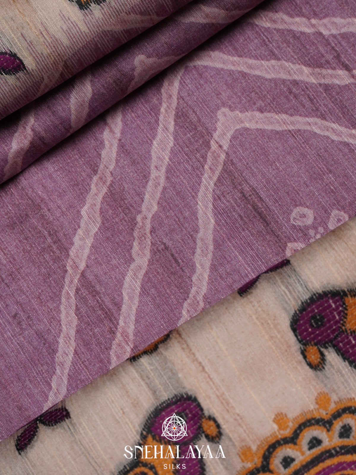 Plum Tussar Saree