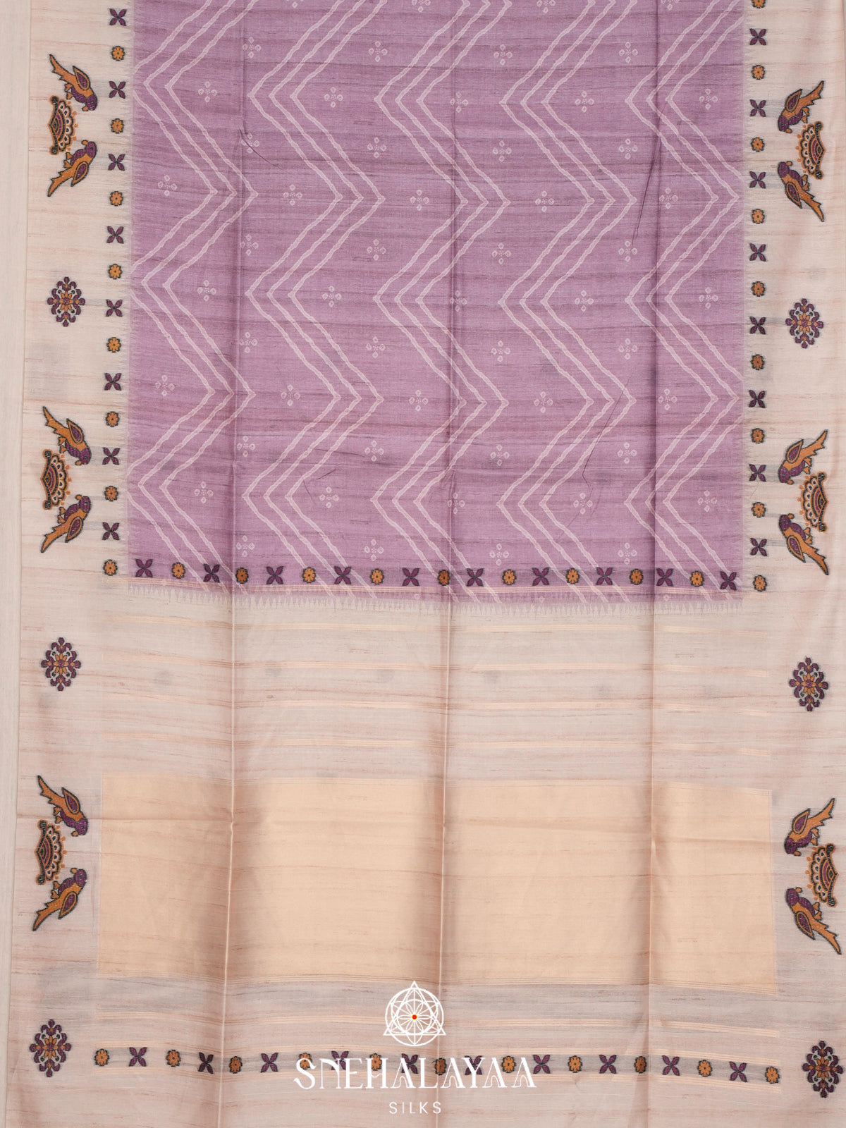 Plum Tussar Saree