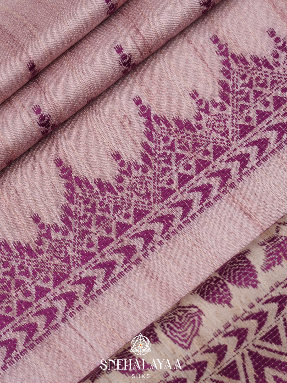 Lavender Tussar Saree