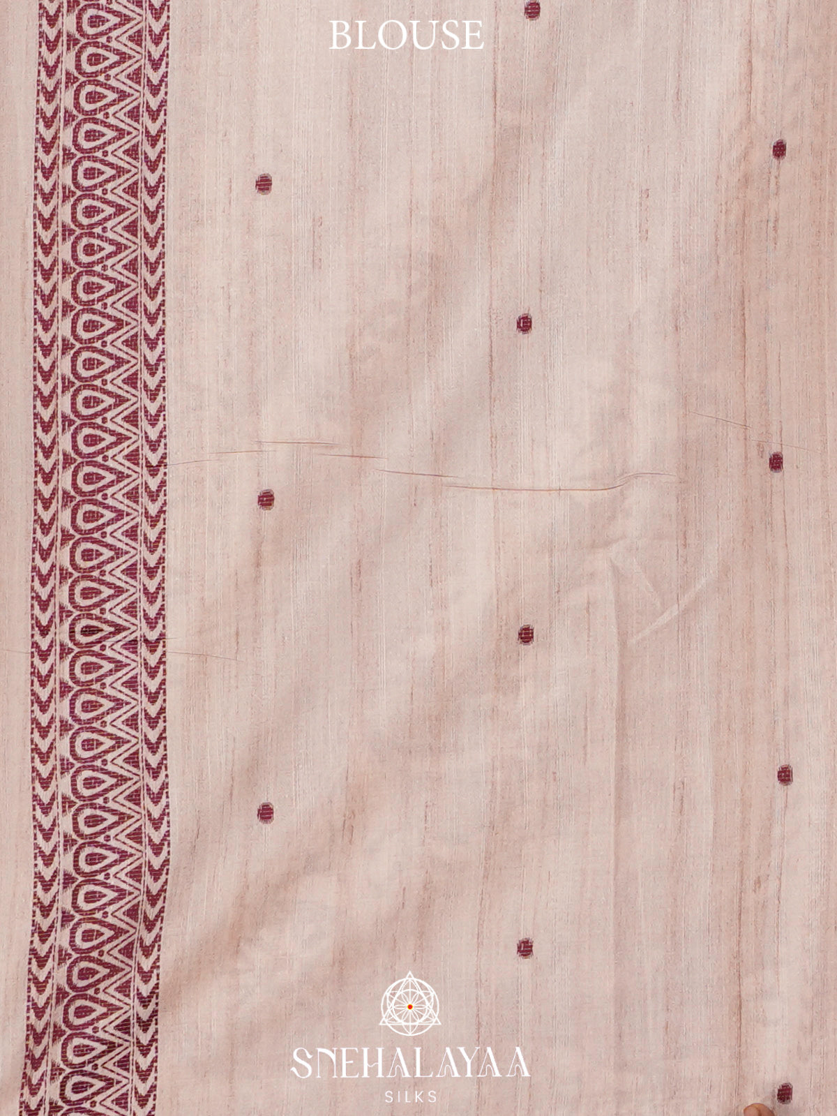 Cream Tussar Saree