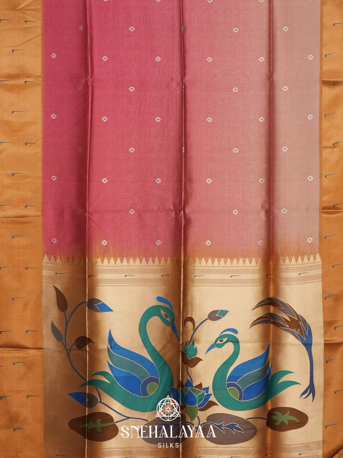 Peach Jute Saree