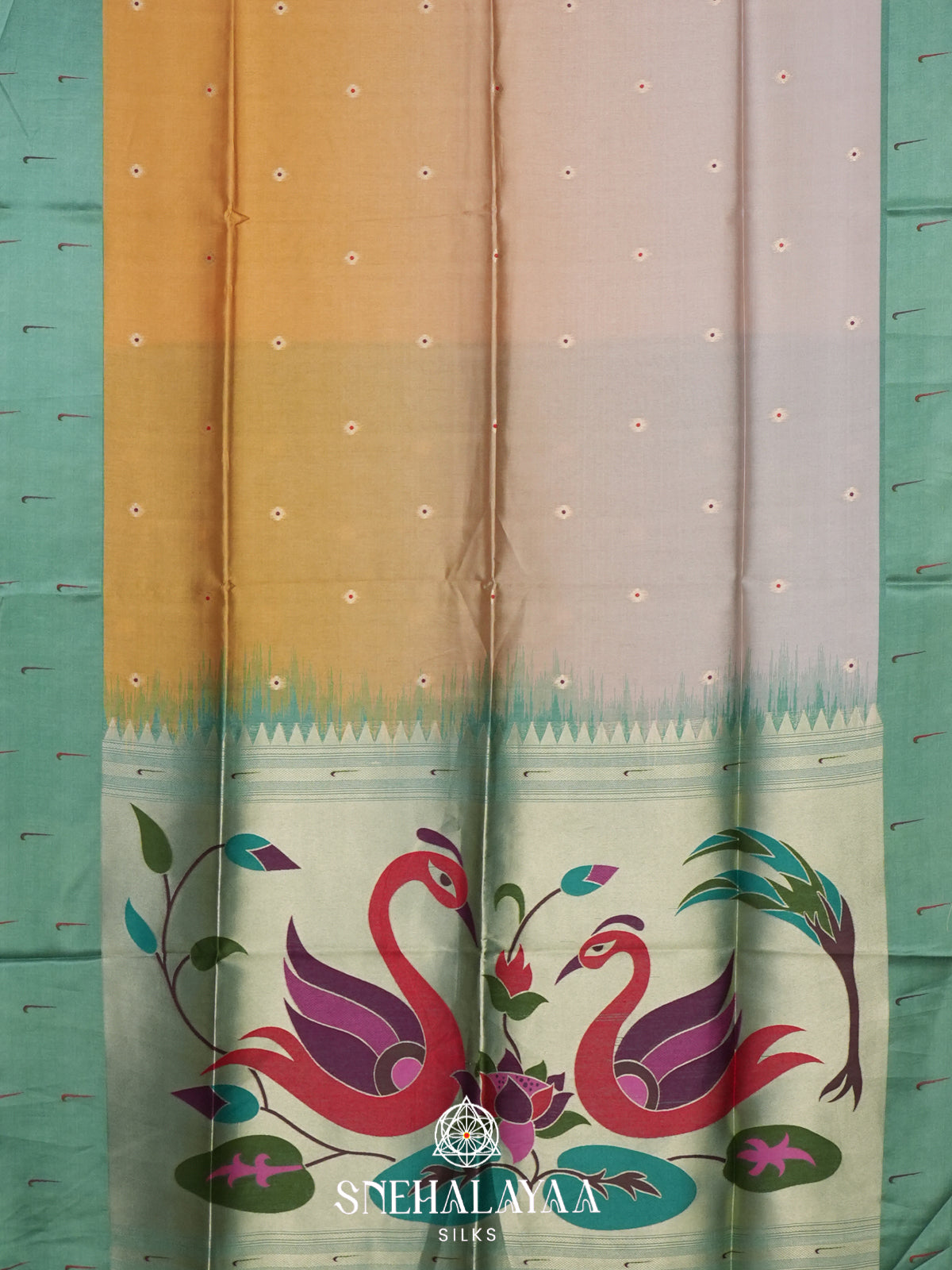 Yellow Jute Saree