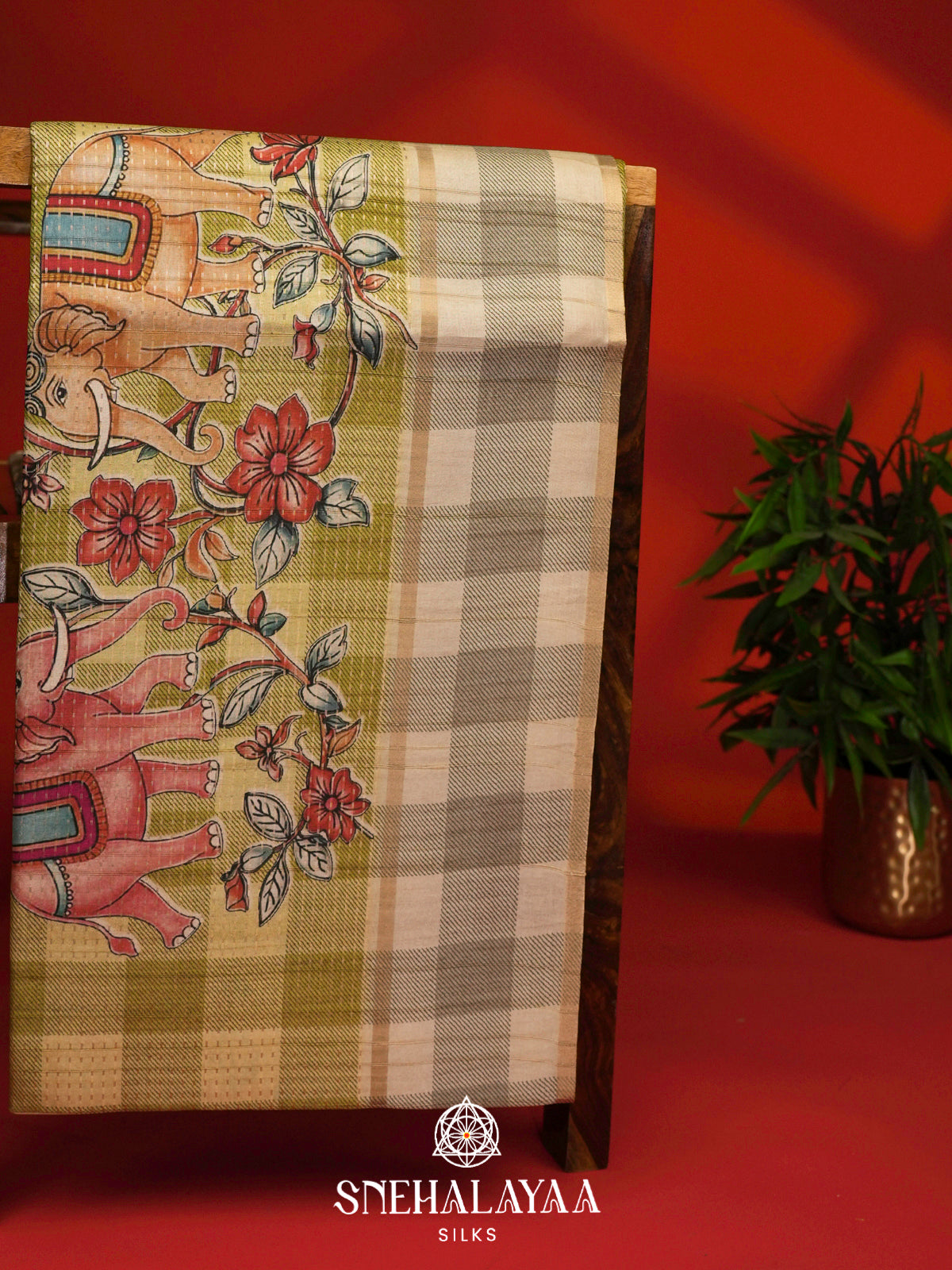 Green Tussar Saree