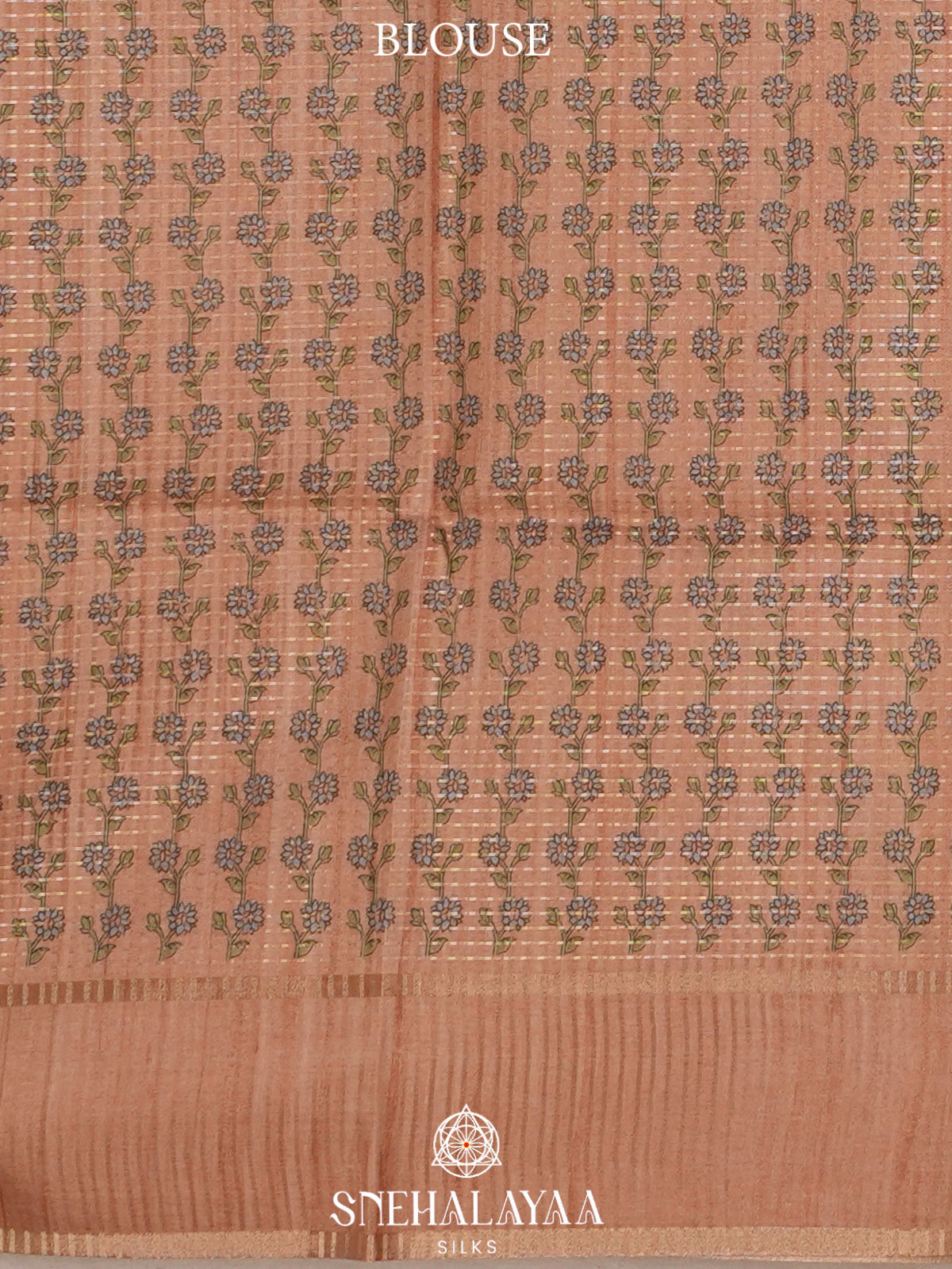 Pale Orange Tussar Saree