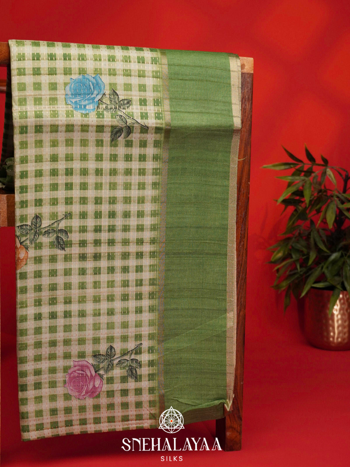 Green Tussar Saree