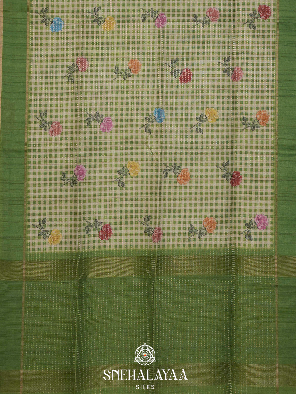 Green Tussar Saree