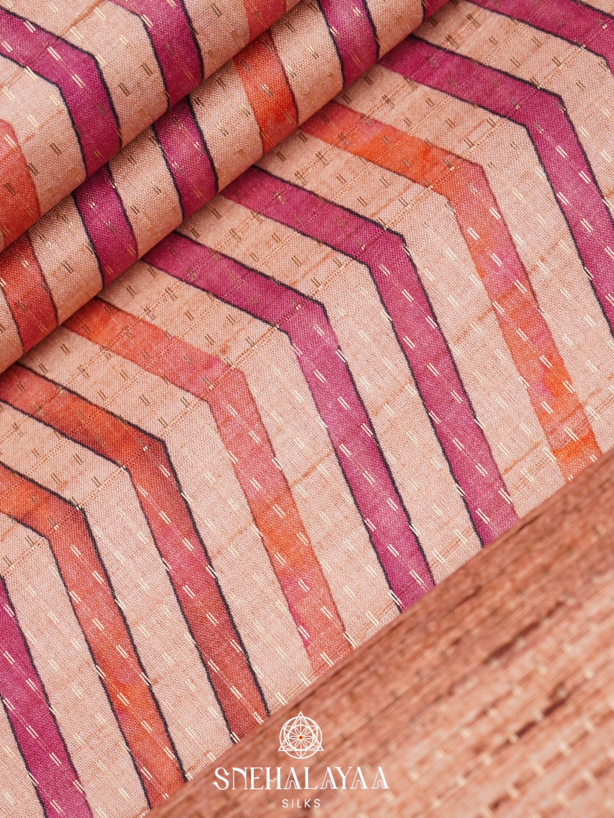 Multicolour Tussar Saree