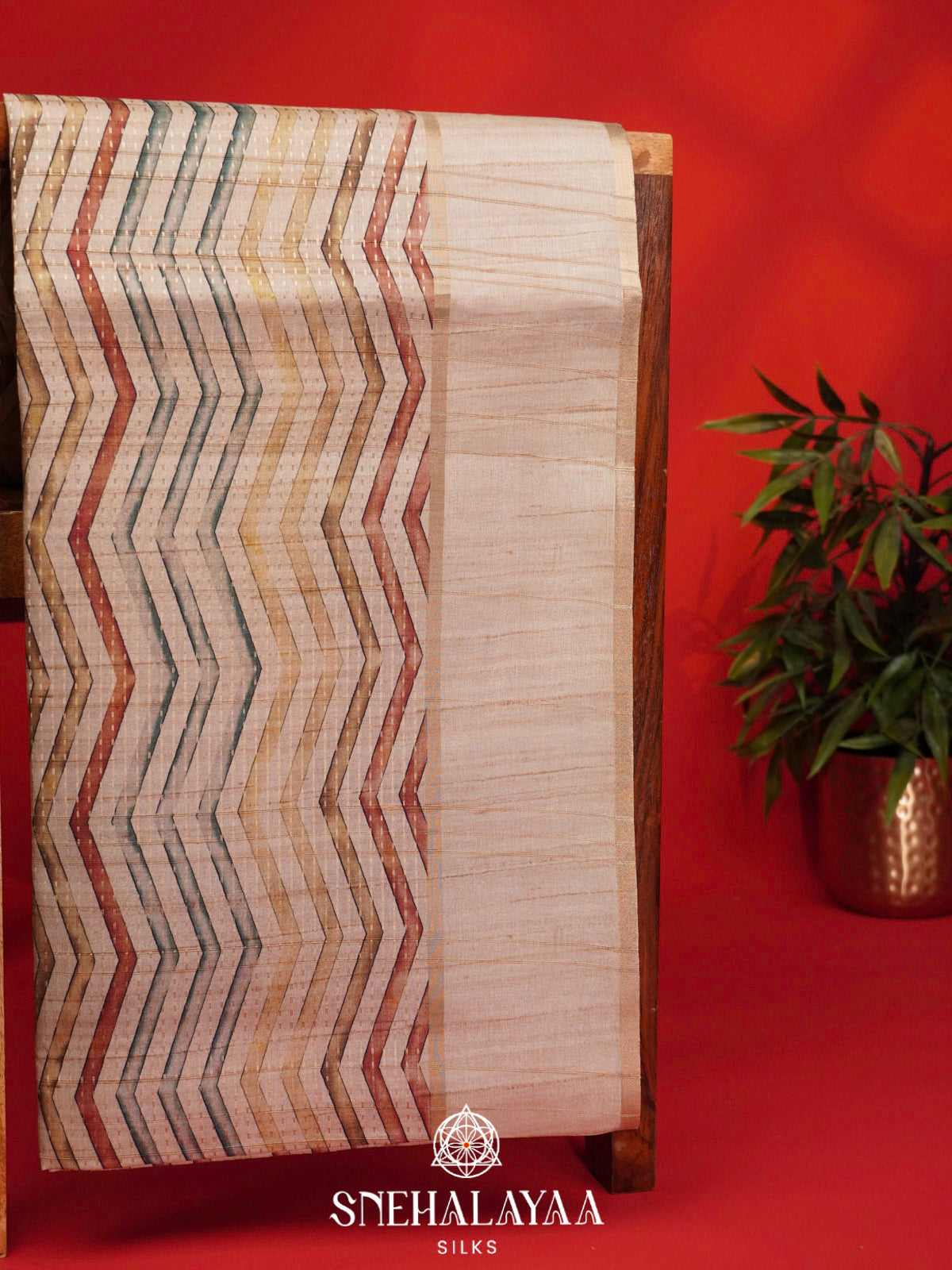 Multicolour Tussar Saree