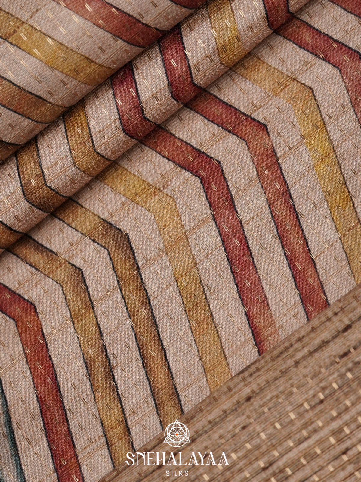 Multicolour Tussar Saree