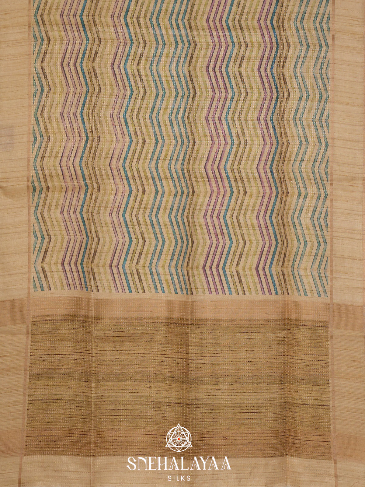 Multicolour Tussar Saree