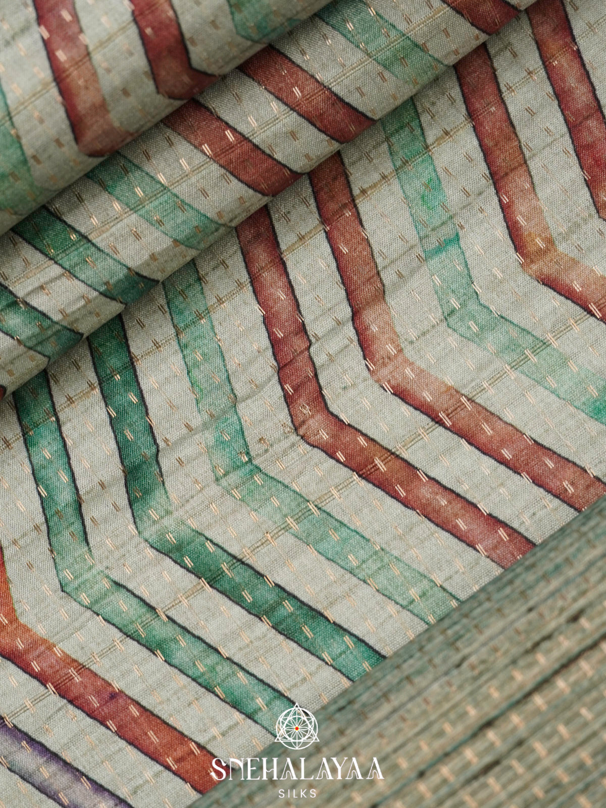 Multicolour Tussar Saree