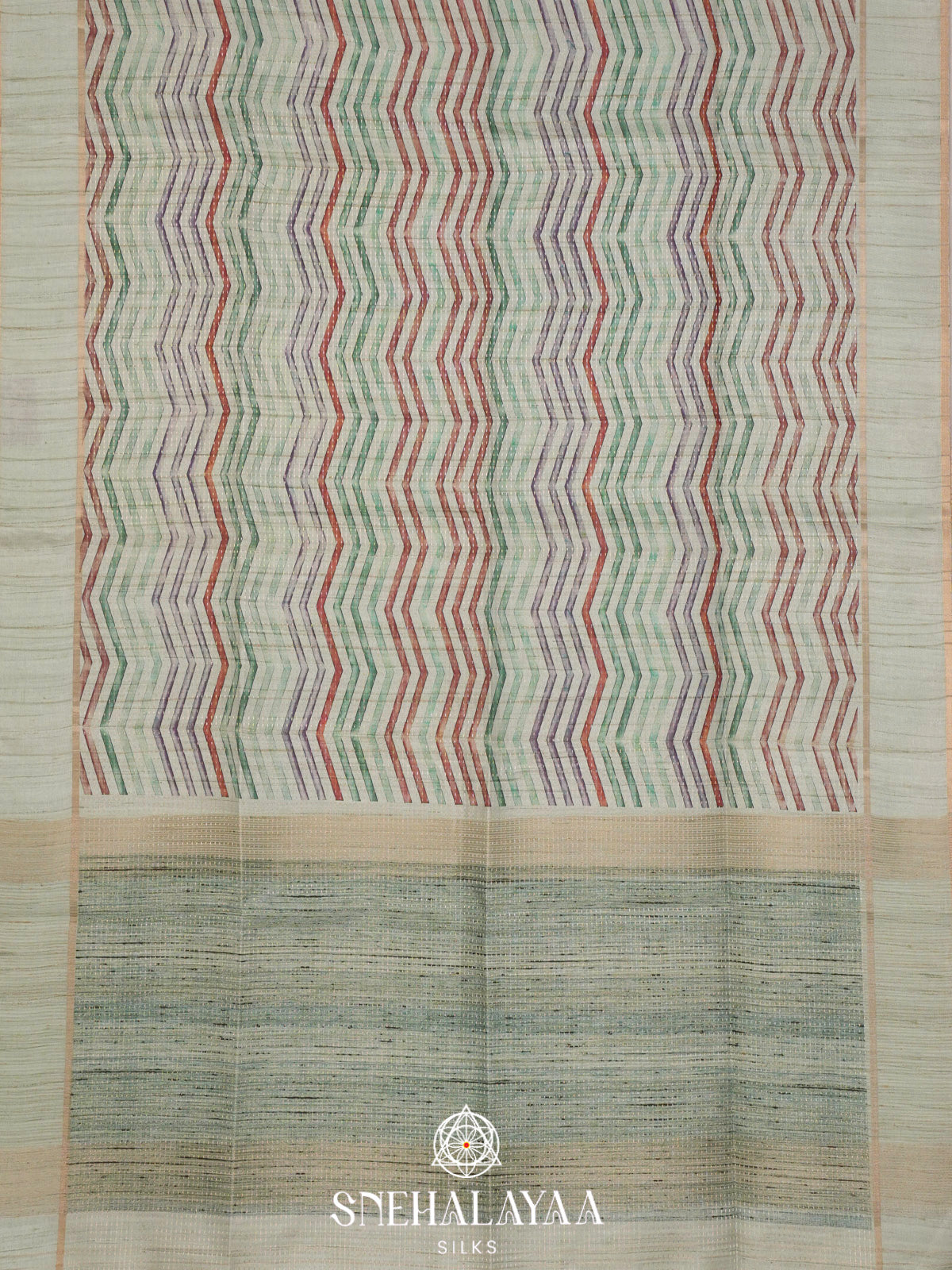 Multicolour Tussar Saree