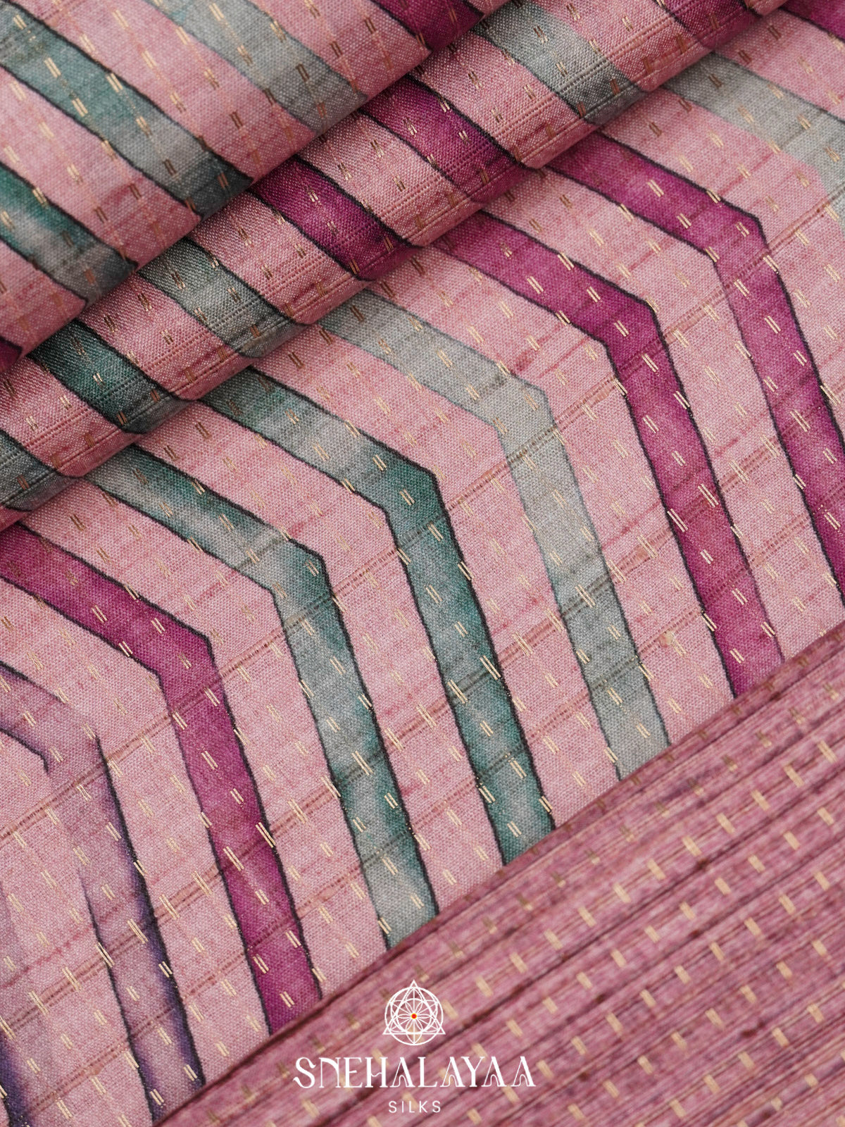 Multicolour Tussar Saree