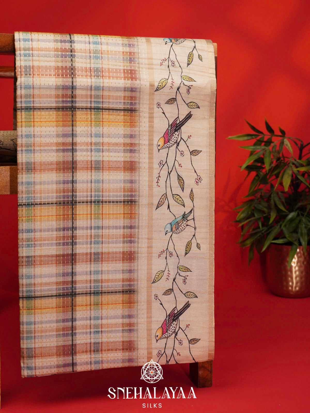 Multicolour Tussar Saree