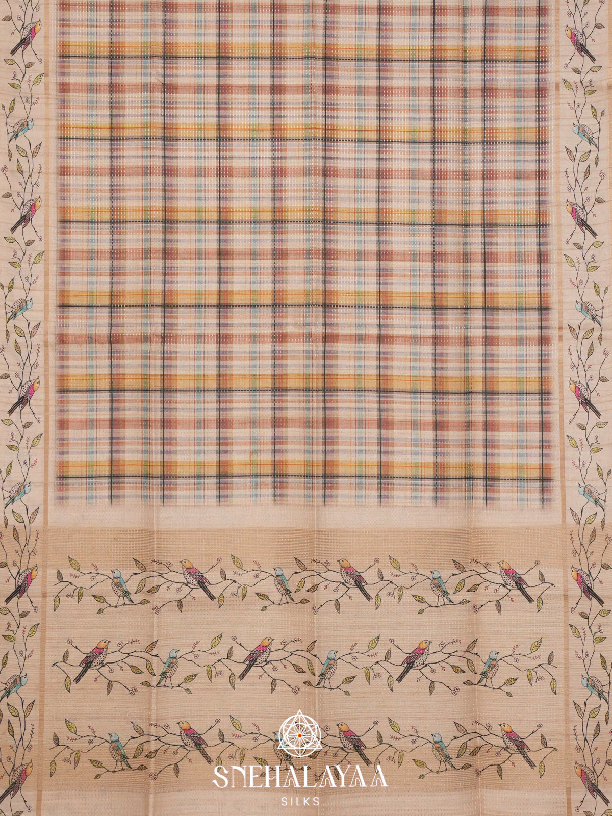 Multicolour Tussar Saree