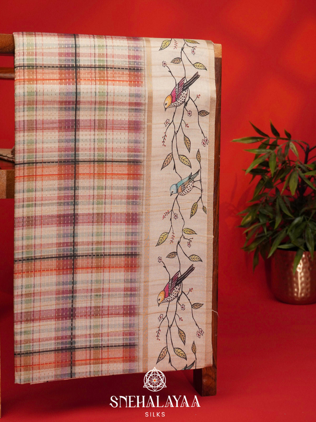 Multicolour Tussar Saree