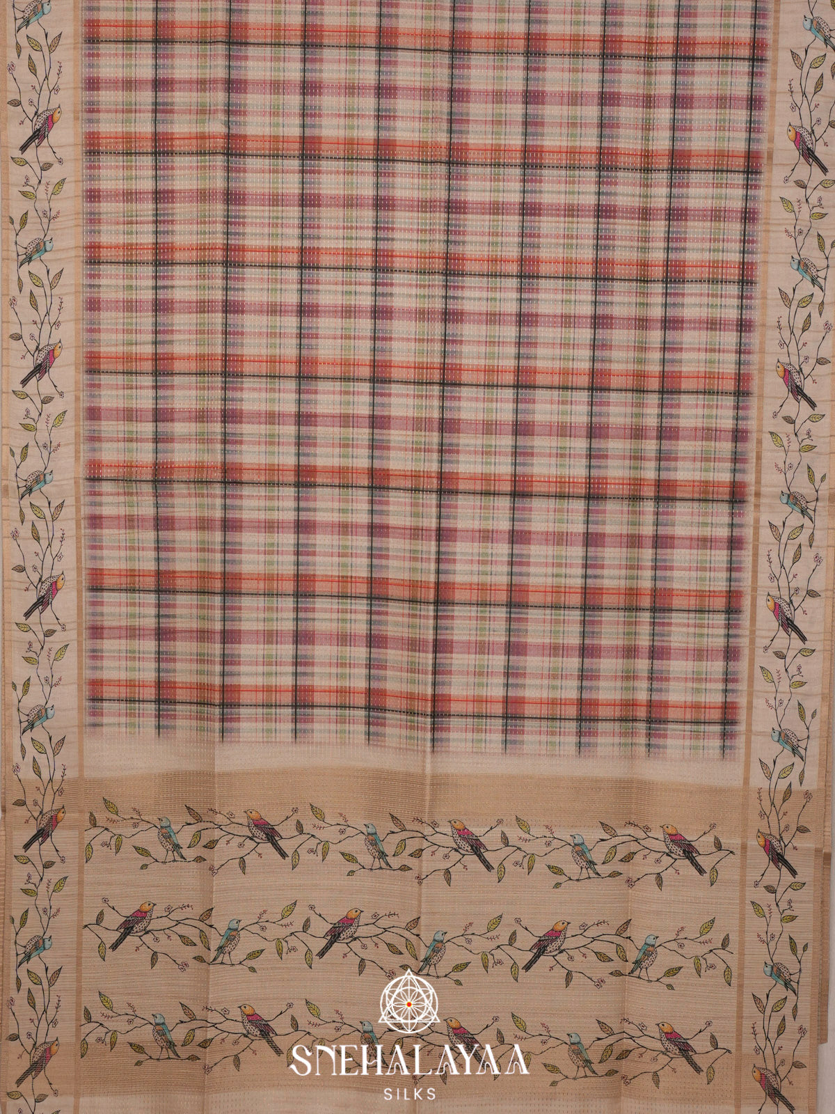 Multicolour Tussar Saree