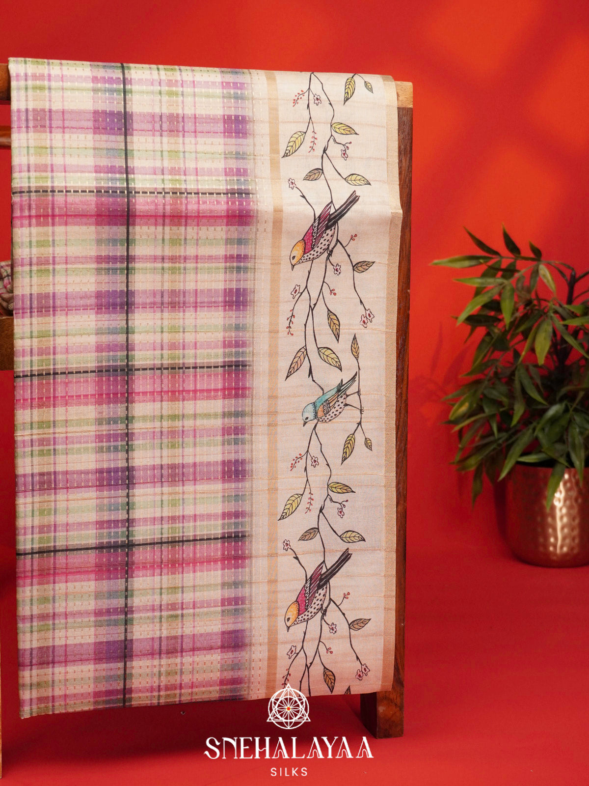Multicolour Tussar Saree