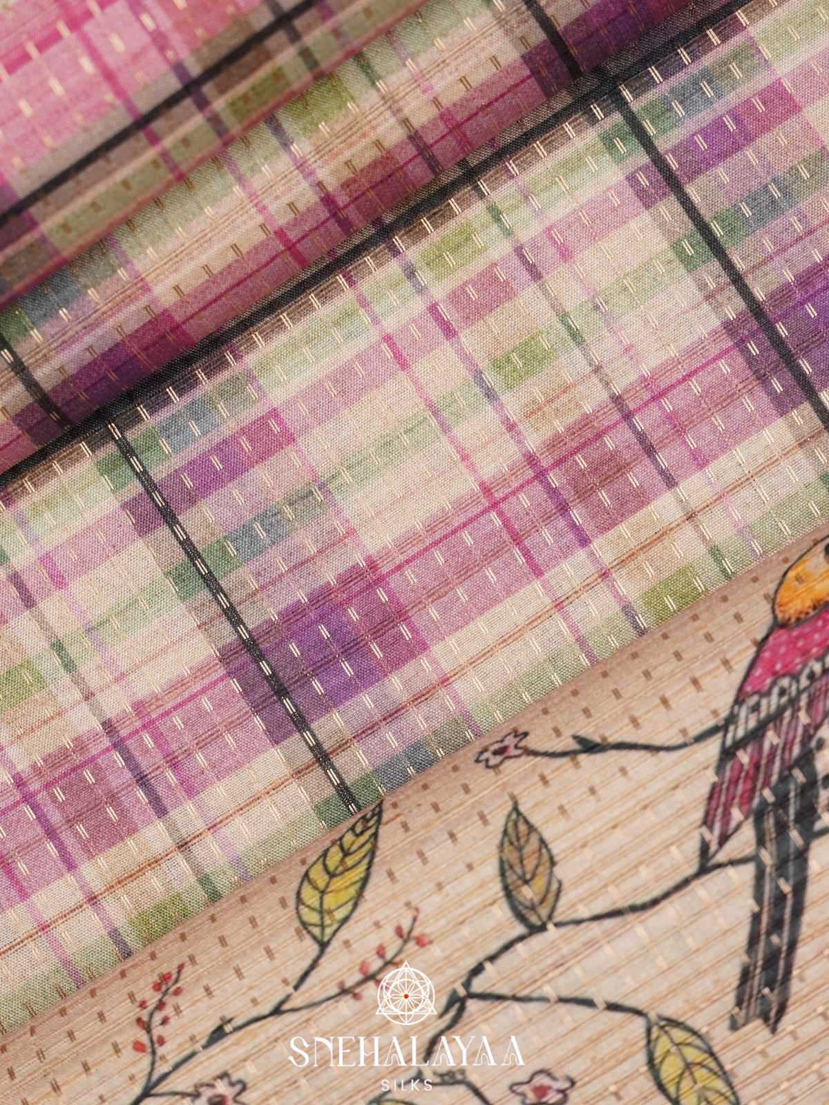 Multicolour Tussar Saree