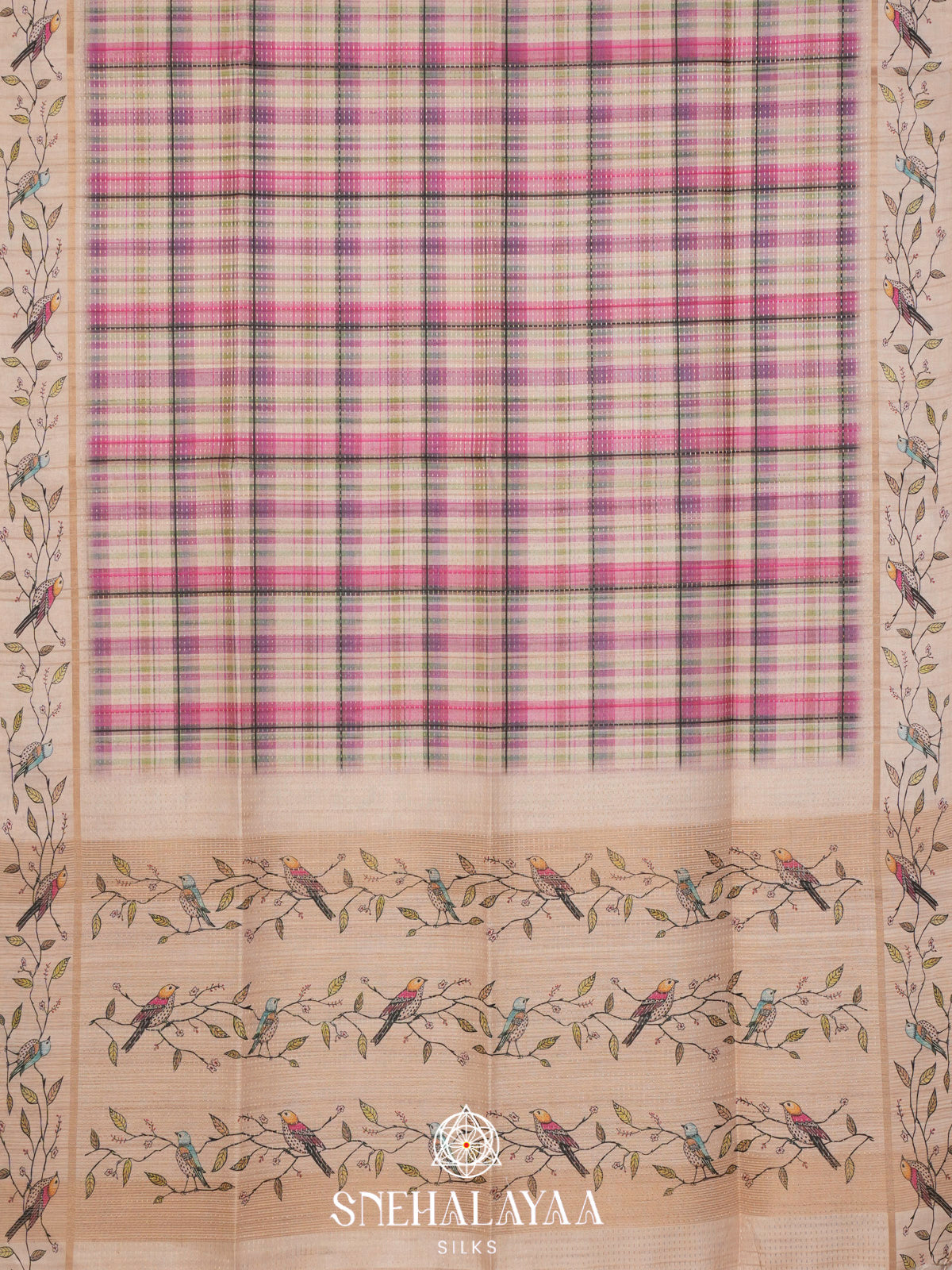 Multicolour Tussar Saree
