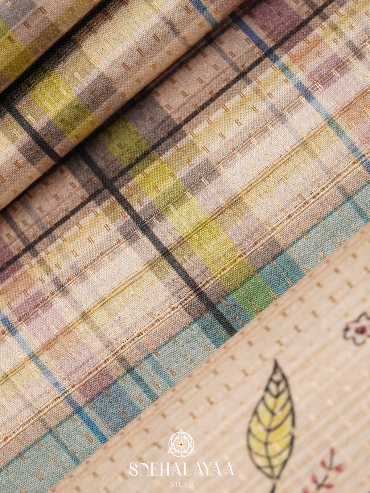 Multicolour Tussar Saree