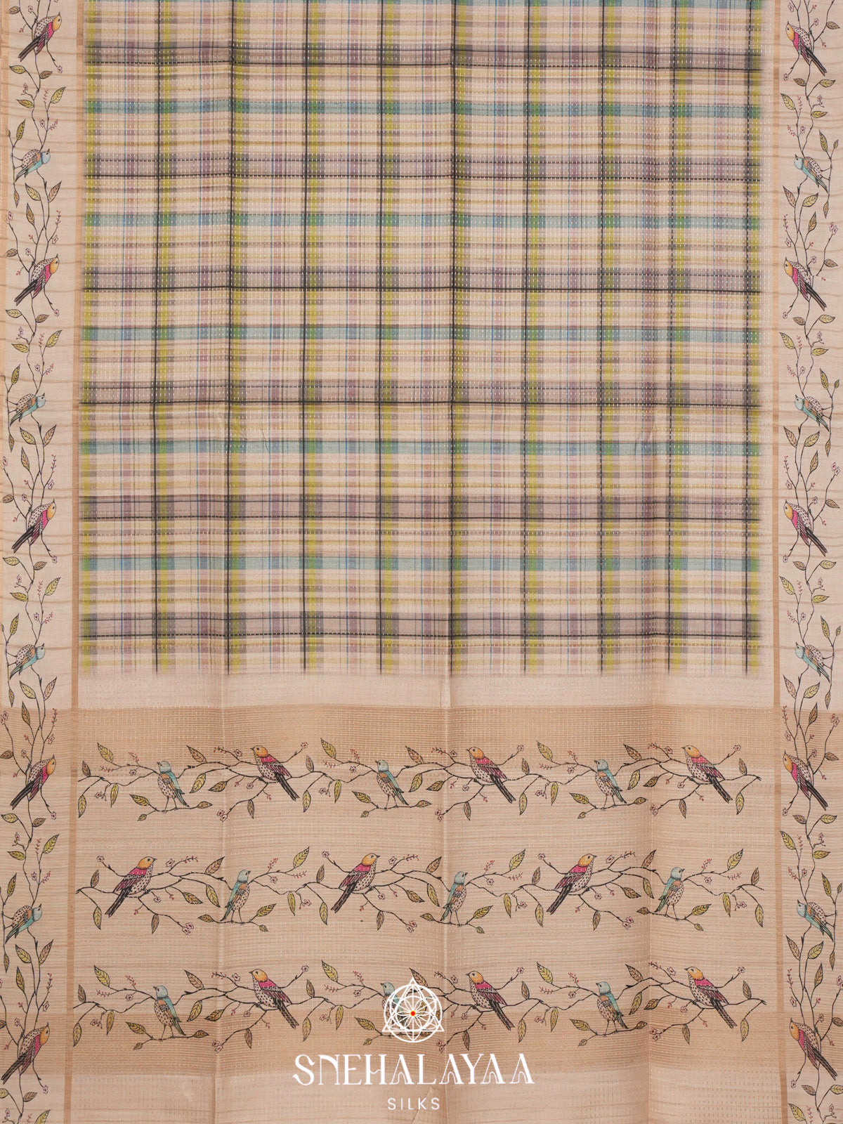 Multicolour Tussar Saree