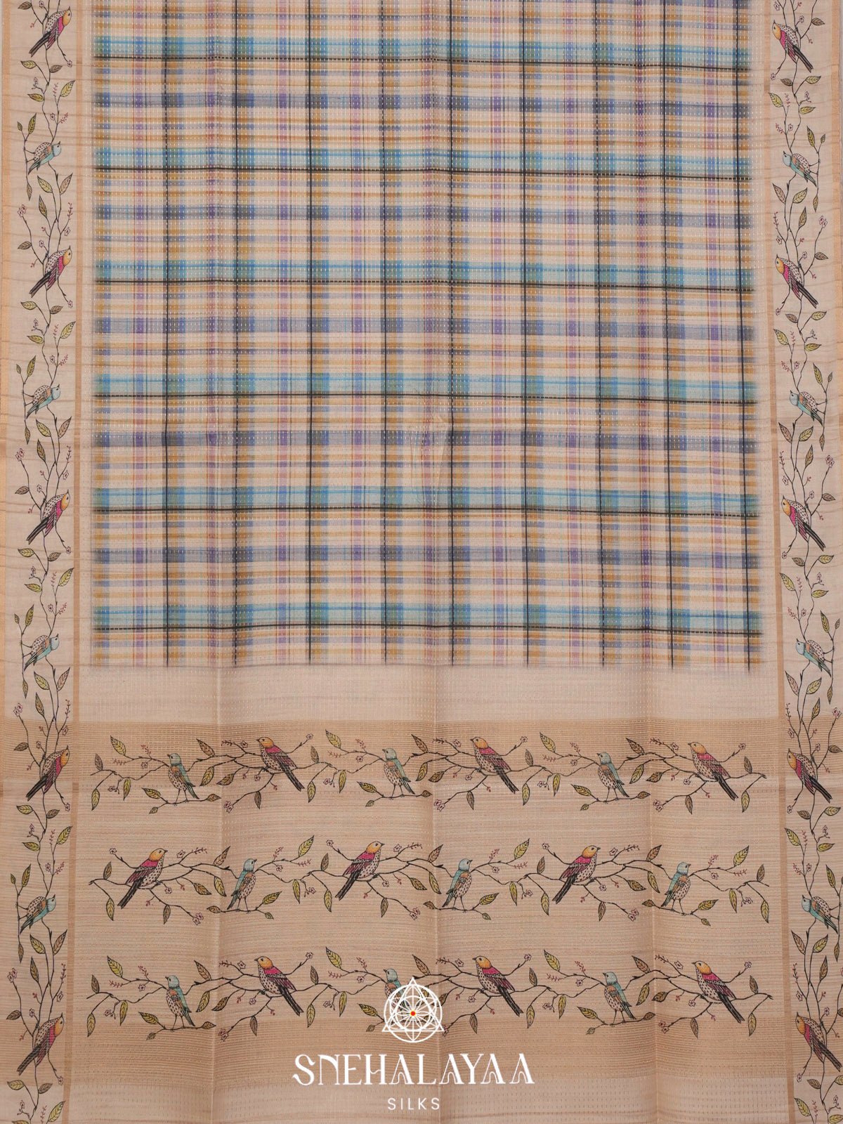 Multicolour Tussar Saree