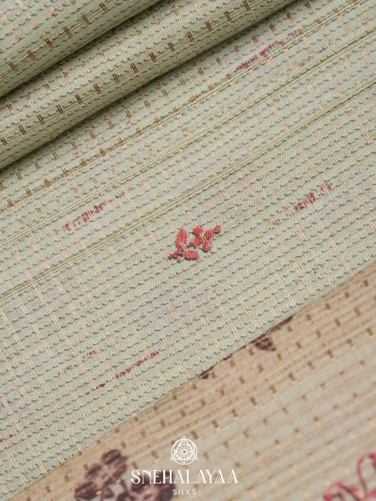 Pale Green Tussar Saree