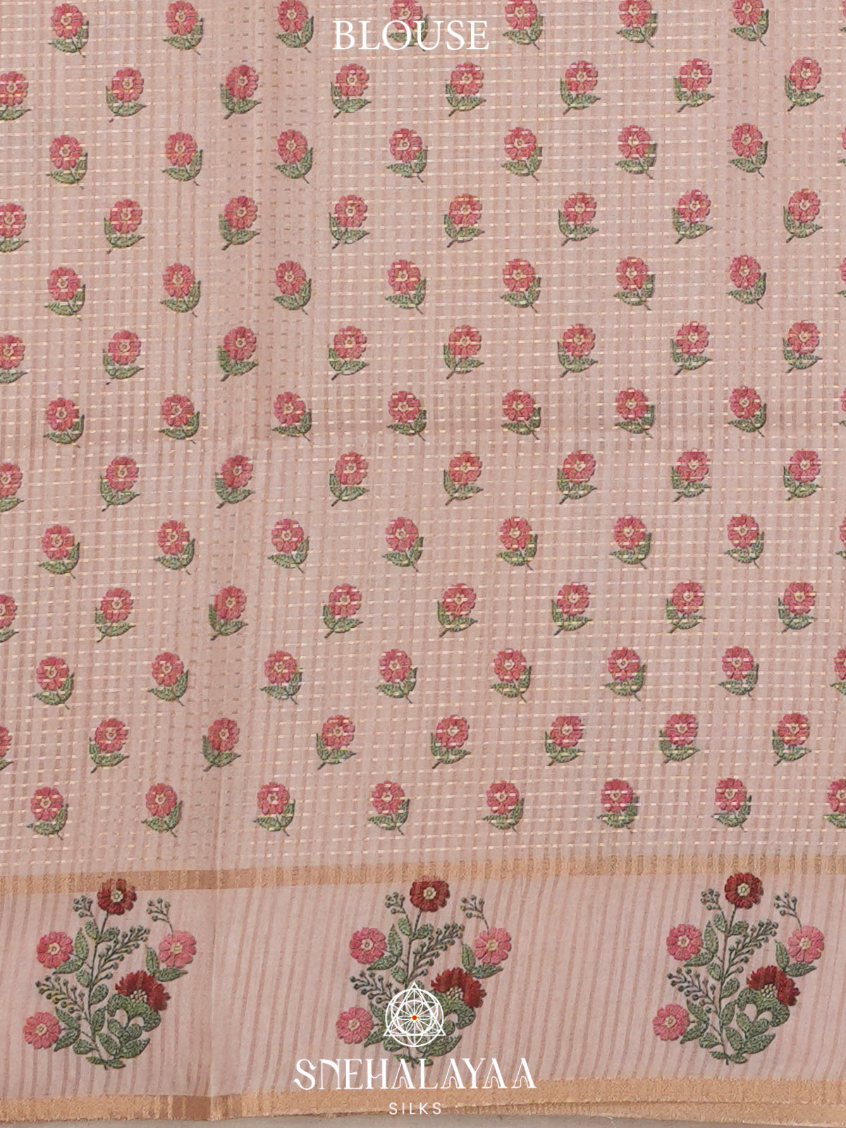 Pale Pink Tussar Saree