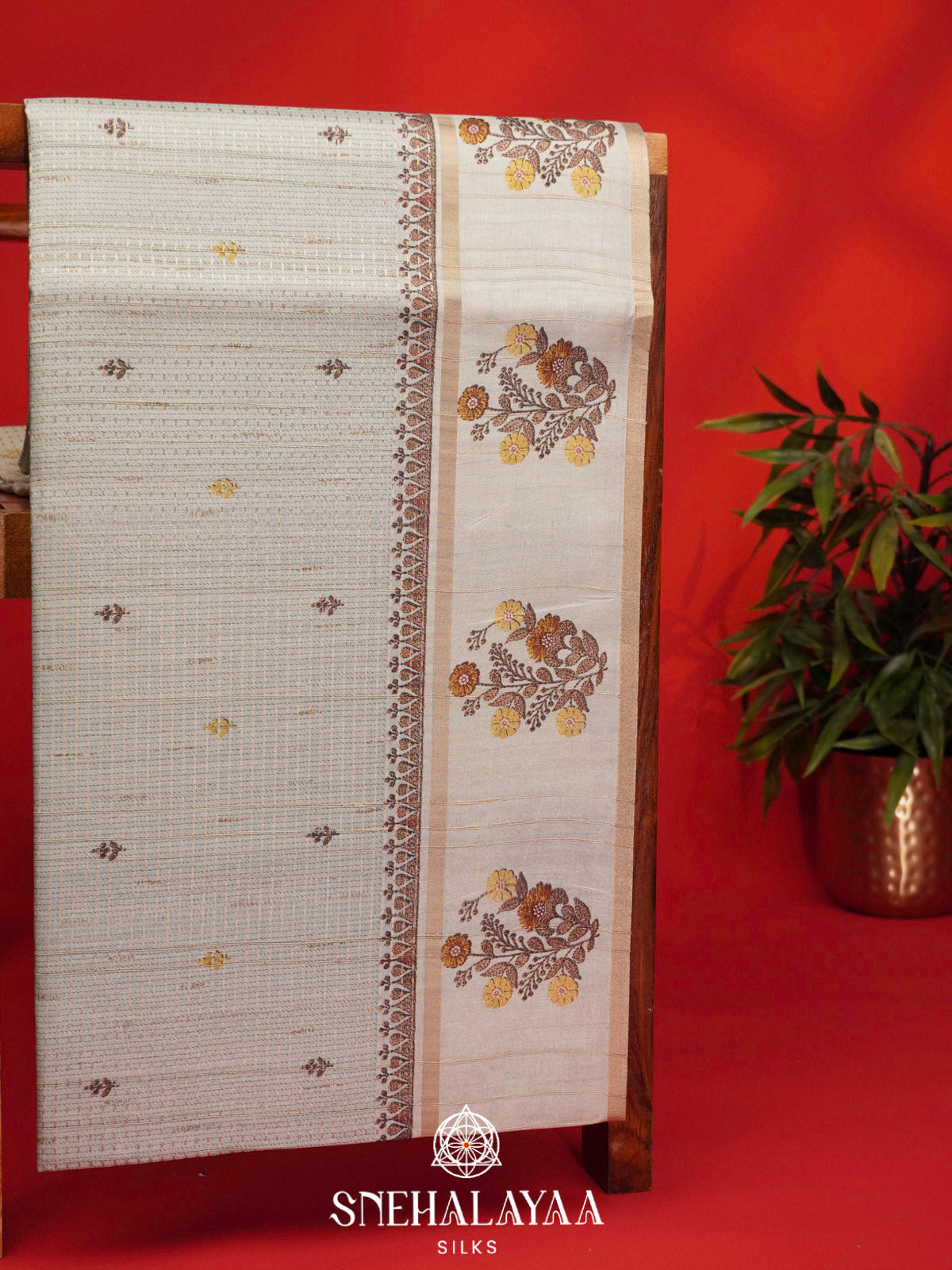Pale Green Tussar Saree