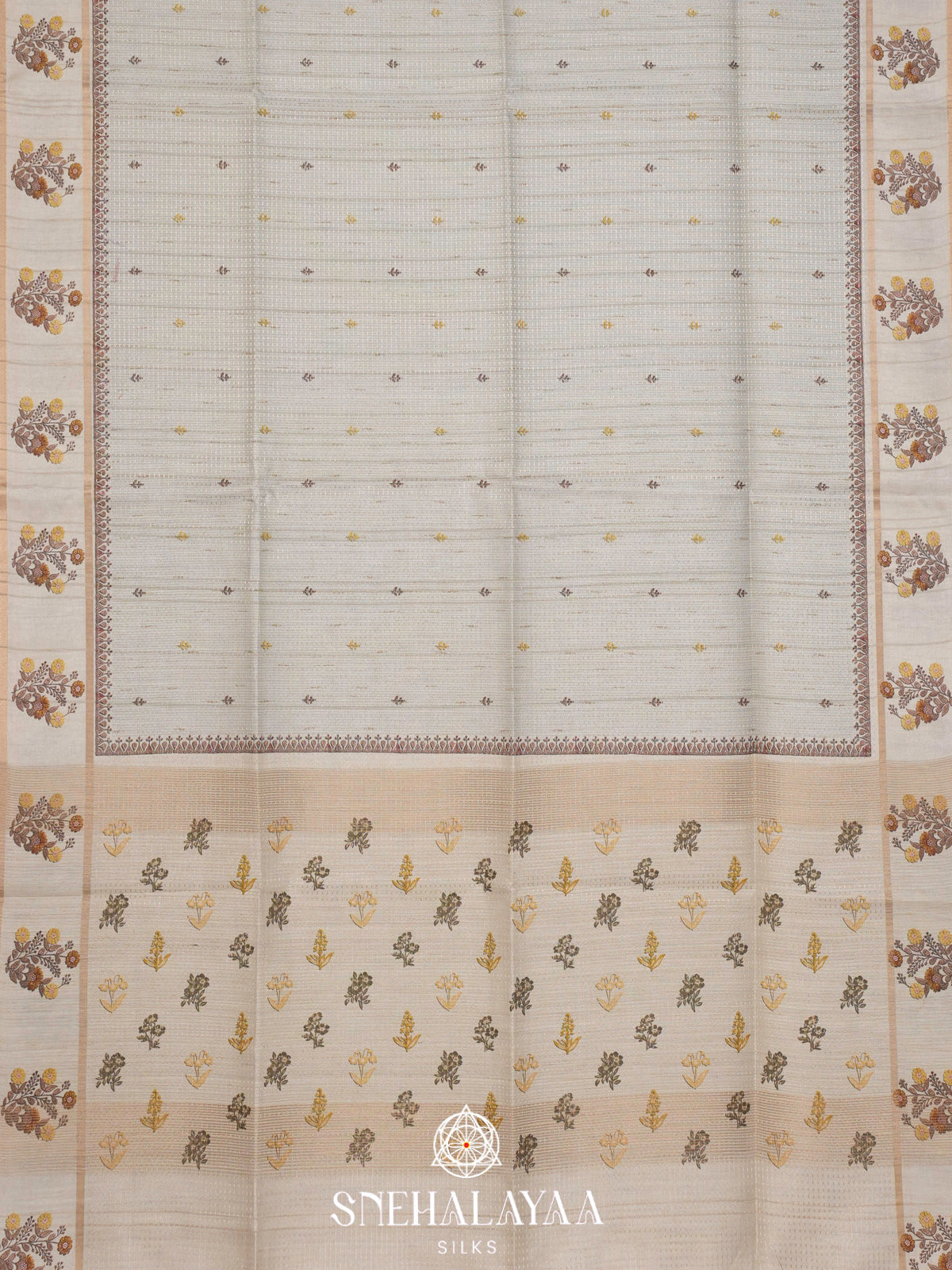 Pale Green Tussar Saree
