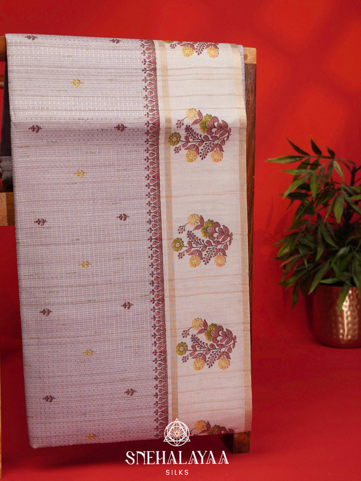 Grey Tussar Saree