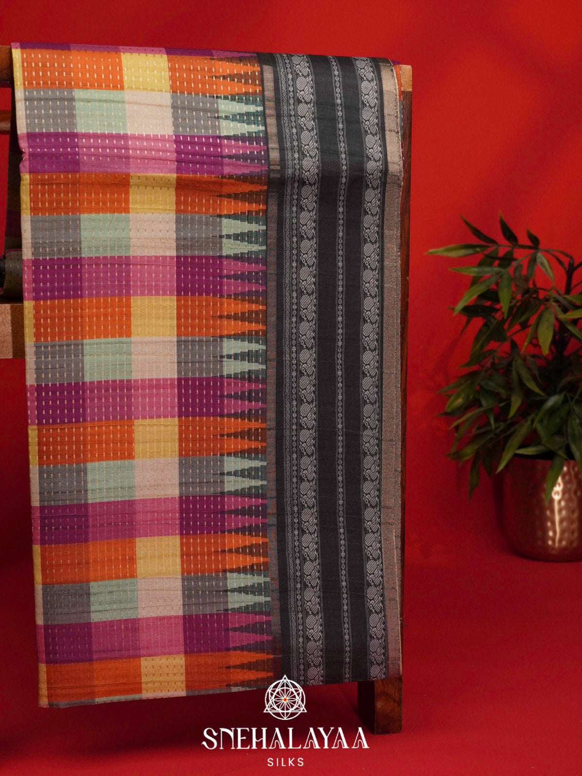 Multicolour Tussar Saree