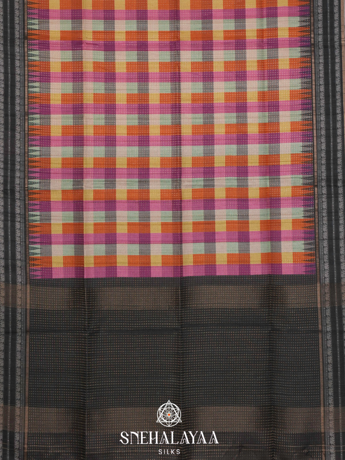 Multicolour Tussar Saree
