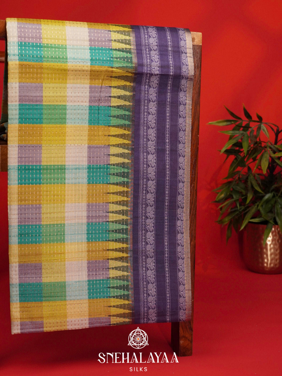 Multicolour Tussar Saree
