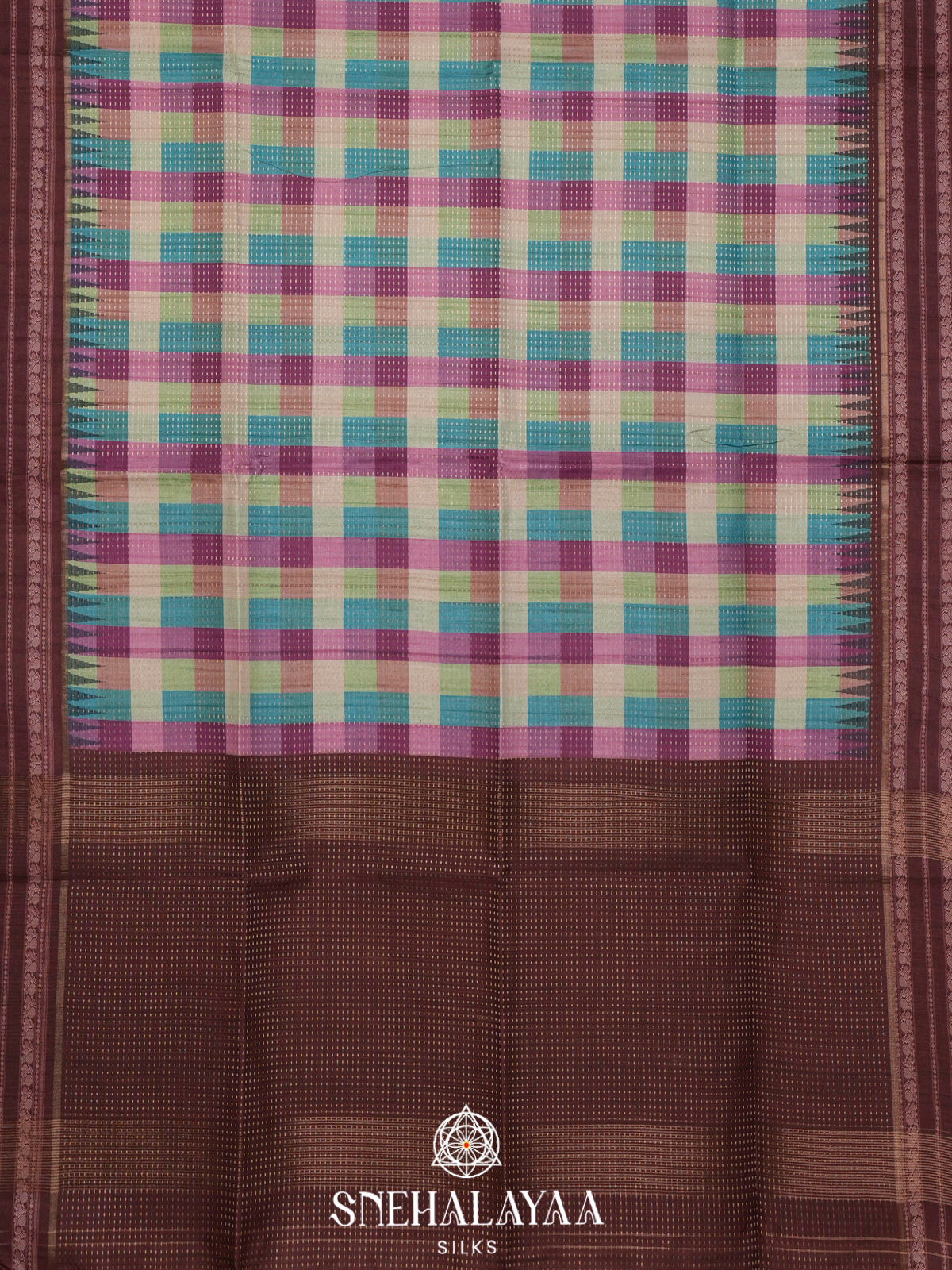 Multicolour Tussar Saree