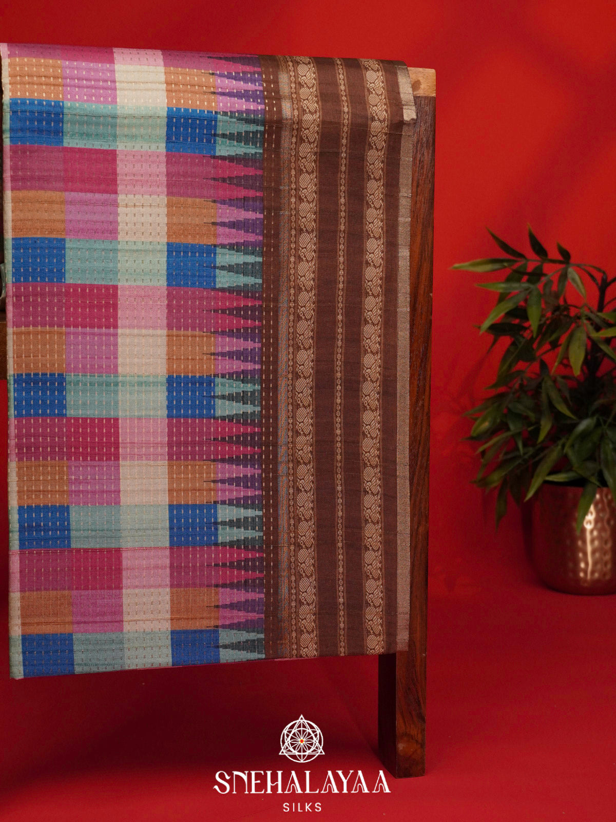 Multicolour Tussar Saree