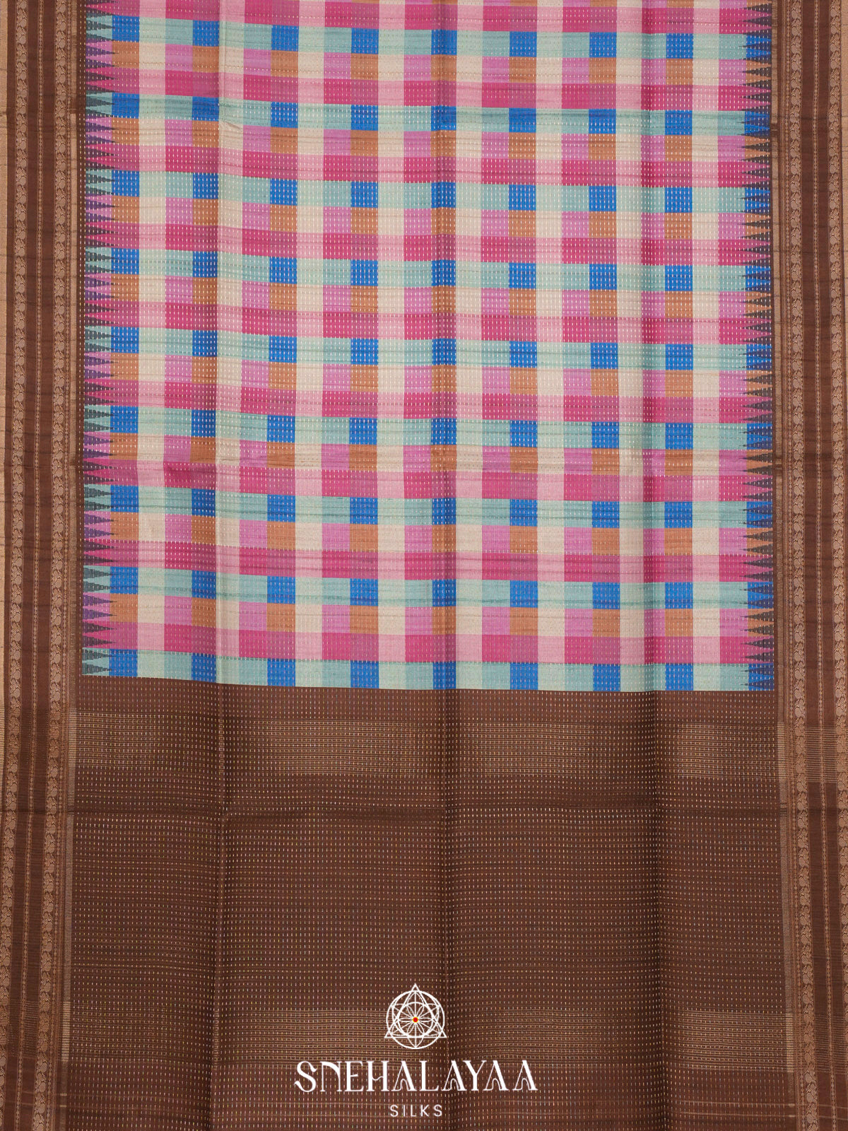 Multicolour Tussar Saree