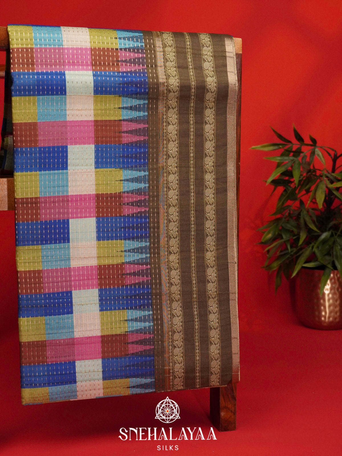 Multicolour Tussar Saree