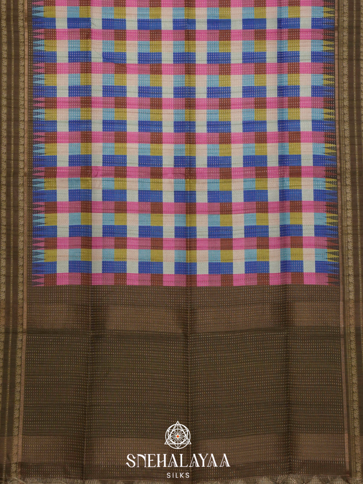 Multicolour Tussar Saree
