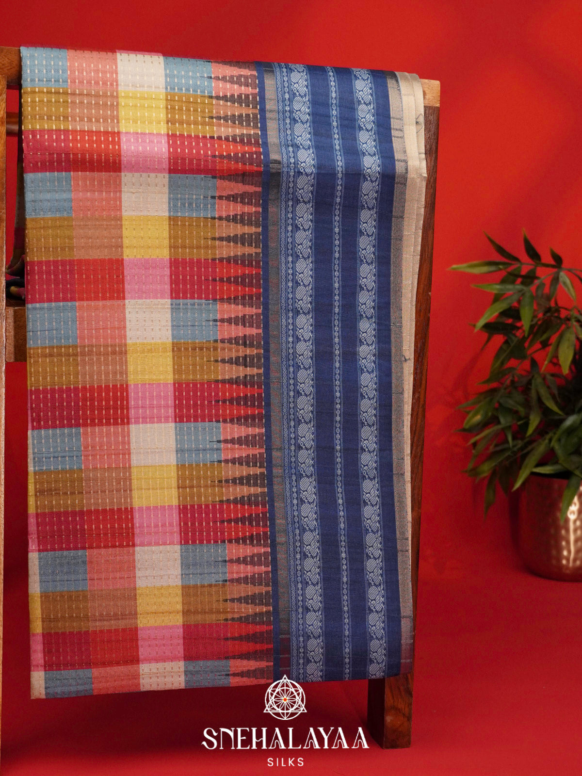 Multicolour Tussar Saree
