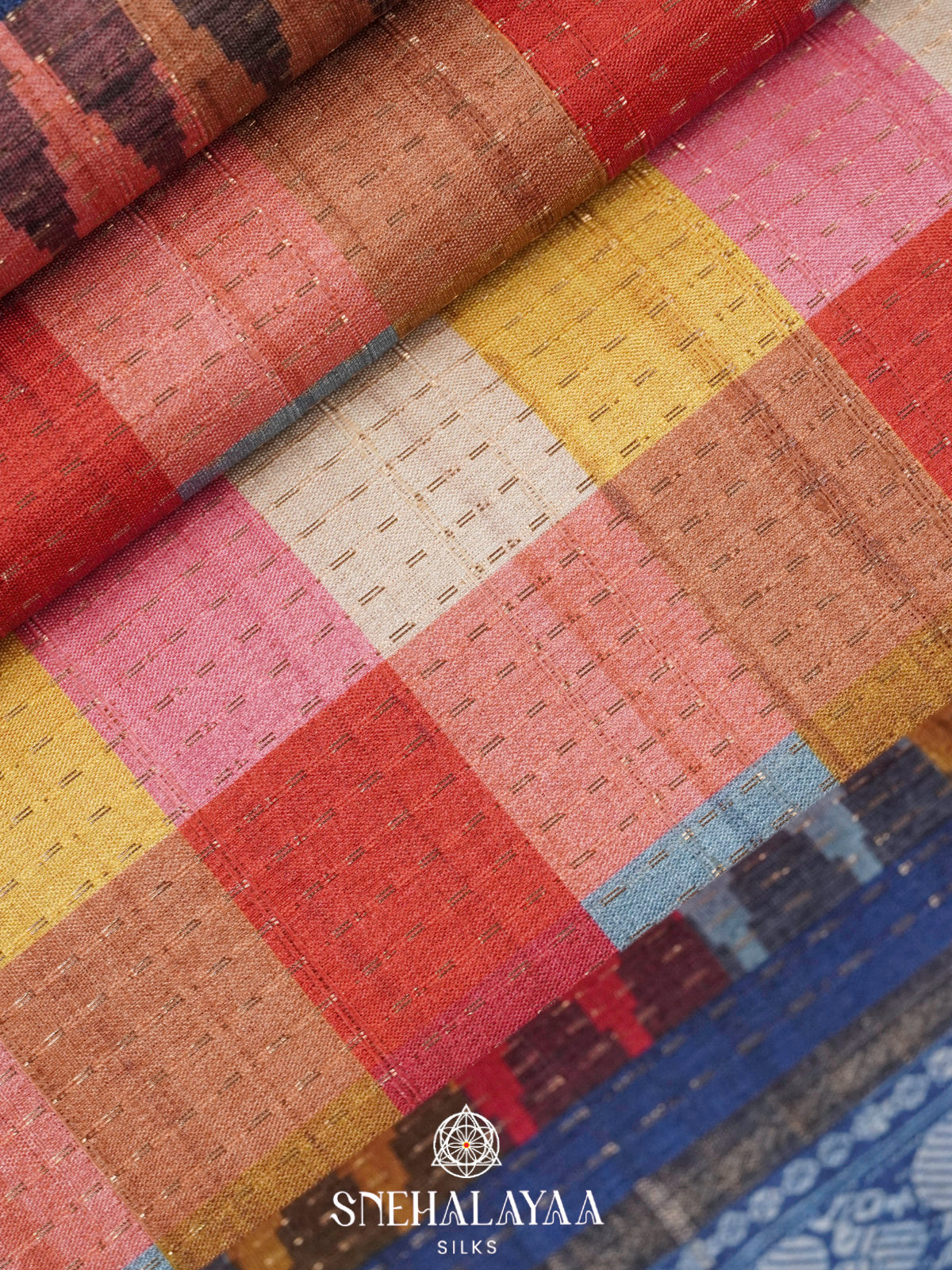 Multicolour Tussar Saree