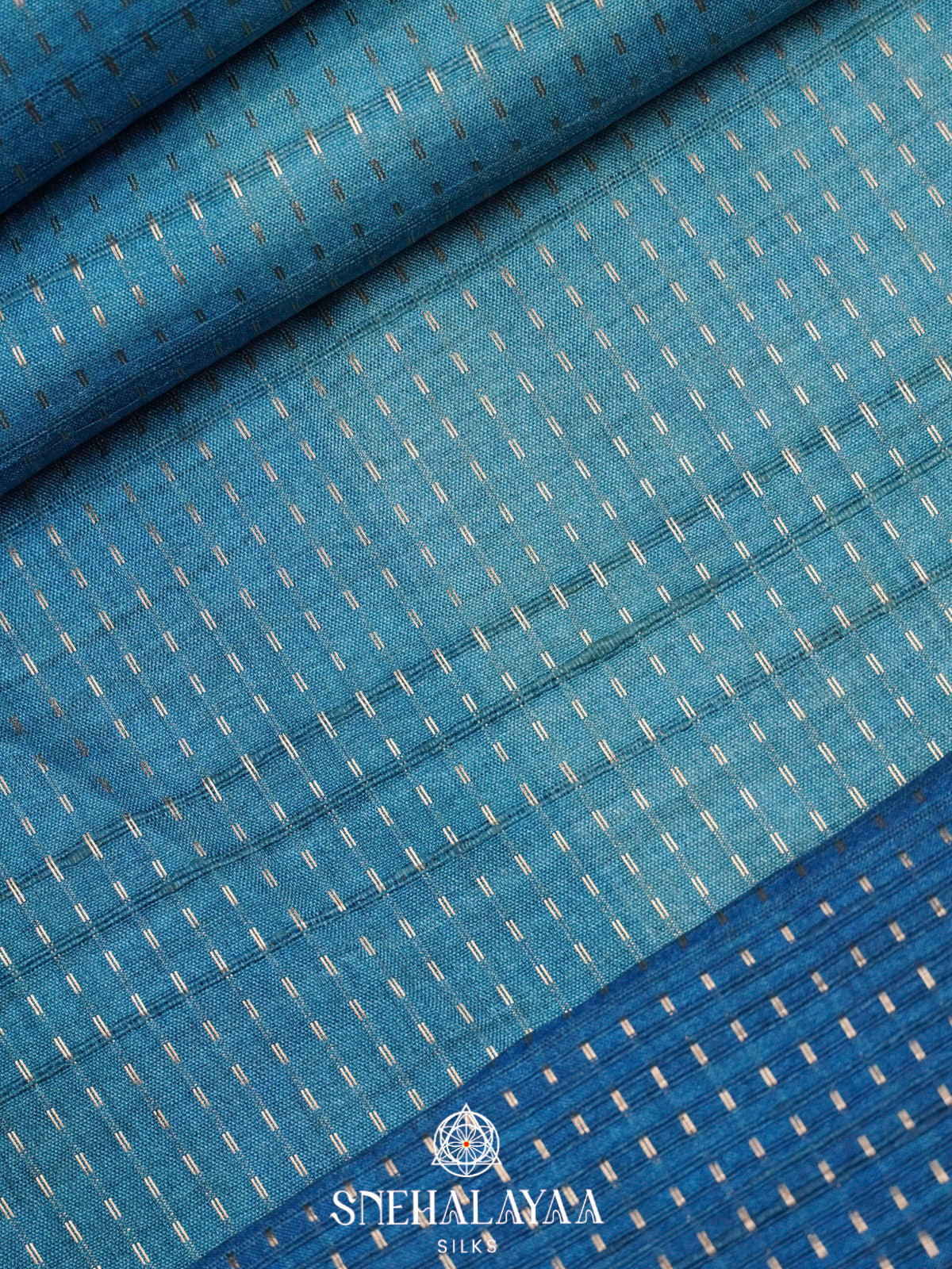 Blue Tussar Saree
