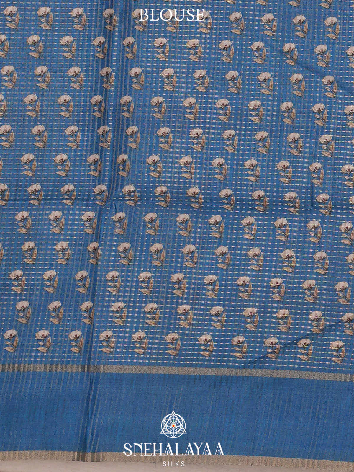 Blue Tussar Saree