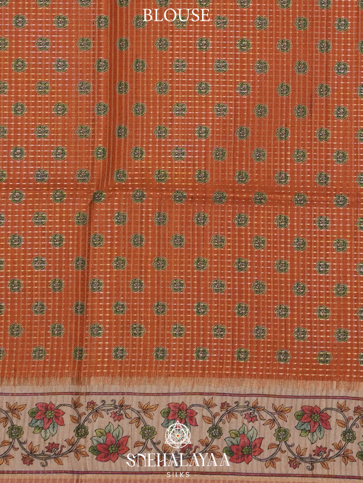 Orange Tussar Saree