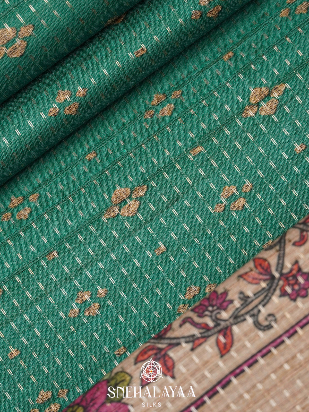 Green Tussar Saree