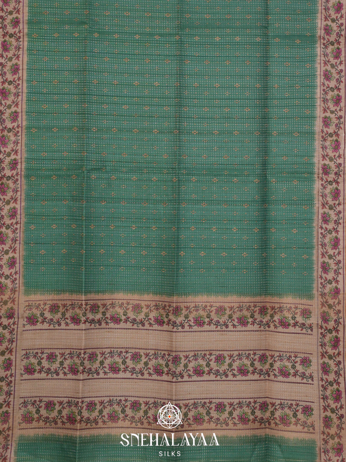 Green Tussar Saree