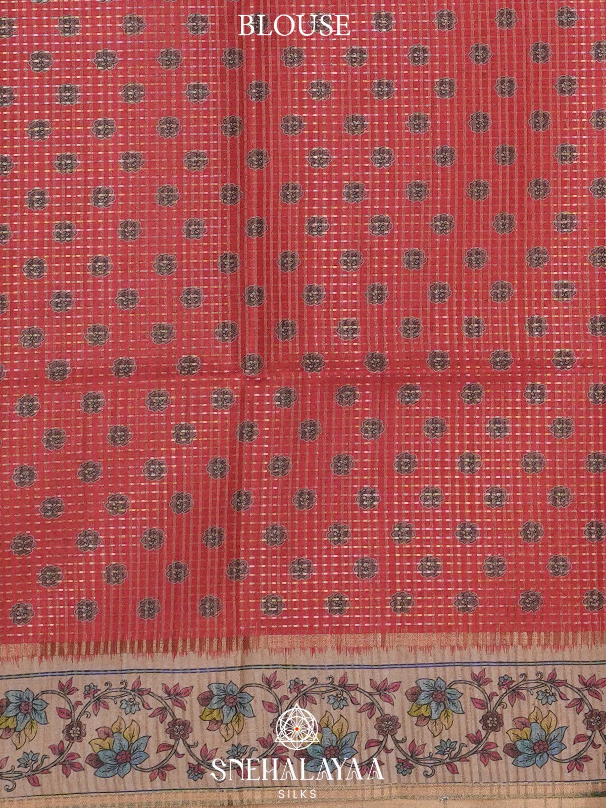Coral Tussar Saree