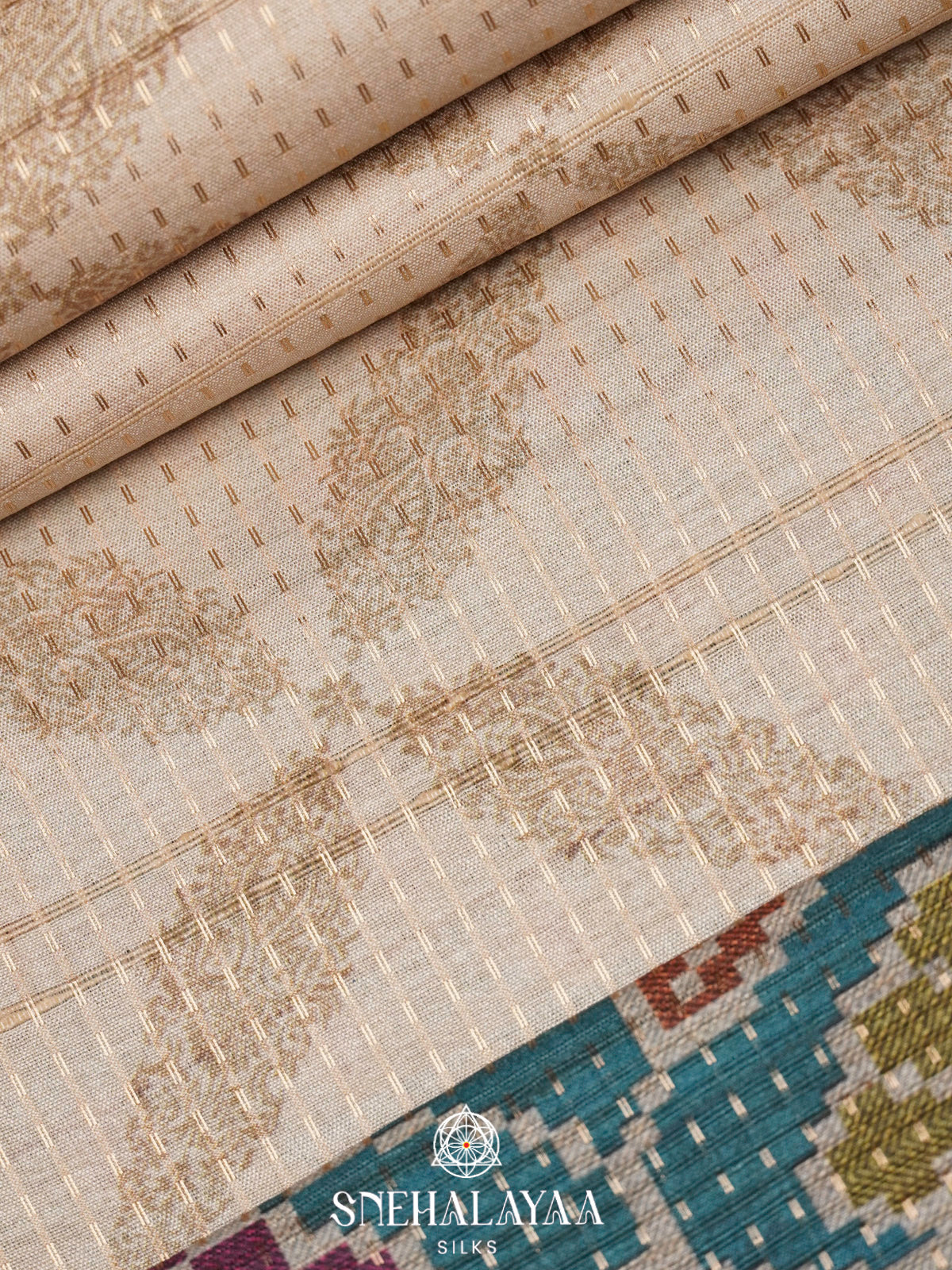 Cream Tussar Saree