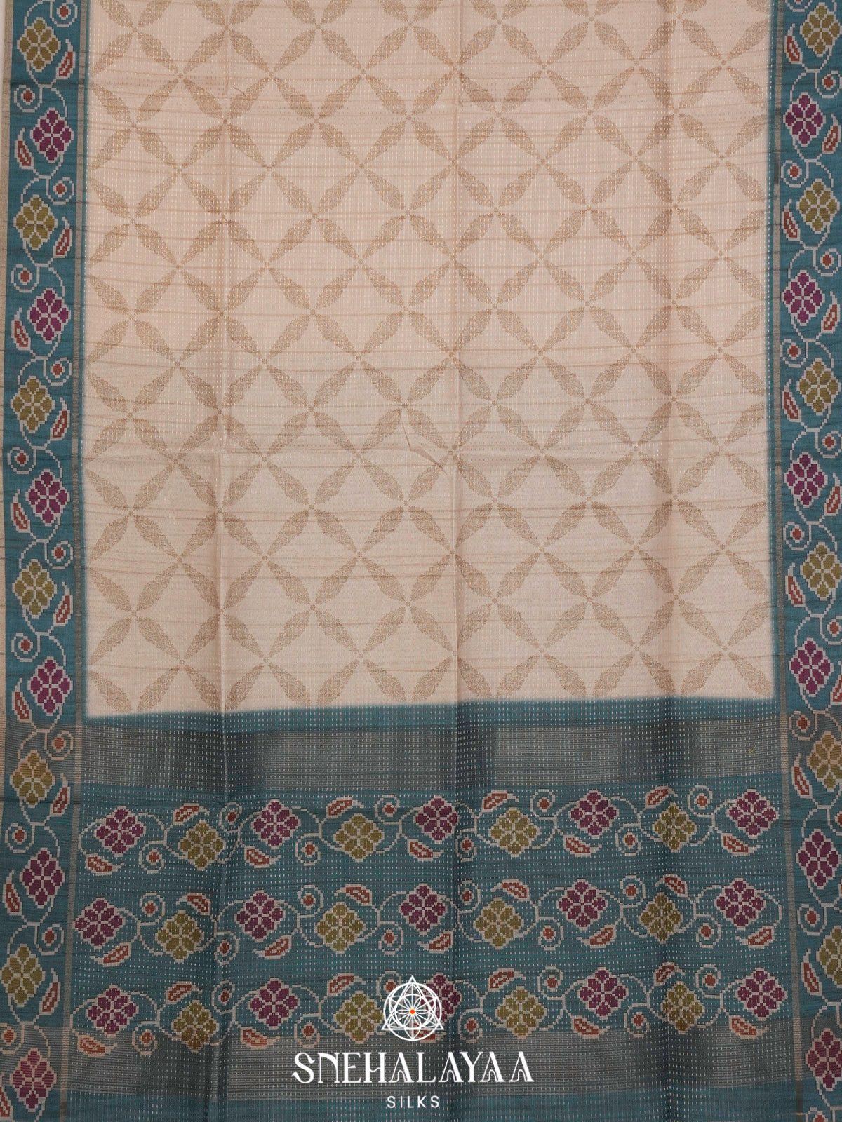 Cream Tussar Saree